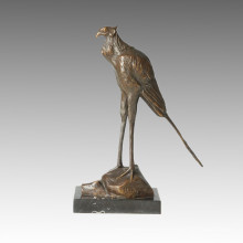 Animal Bronze Sculpture Bird Carving Craft Brass Statue Tpal-158